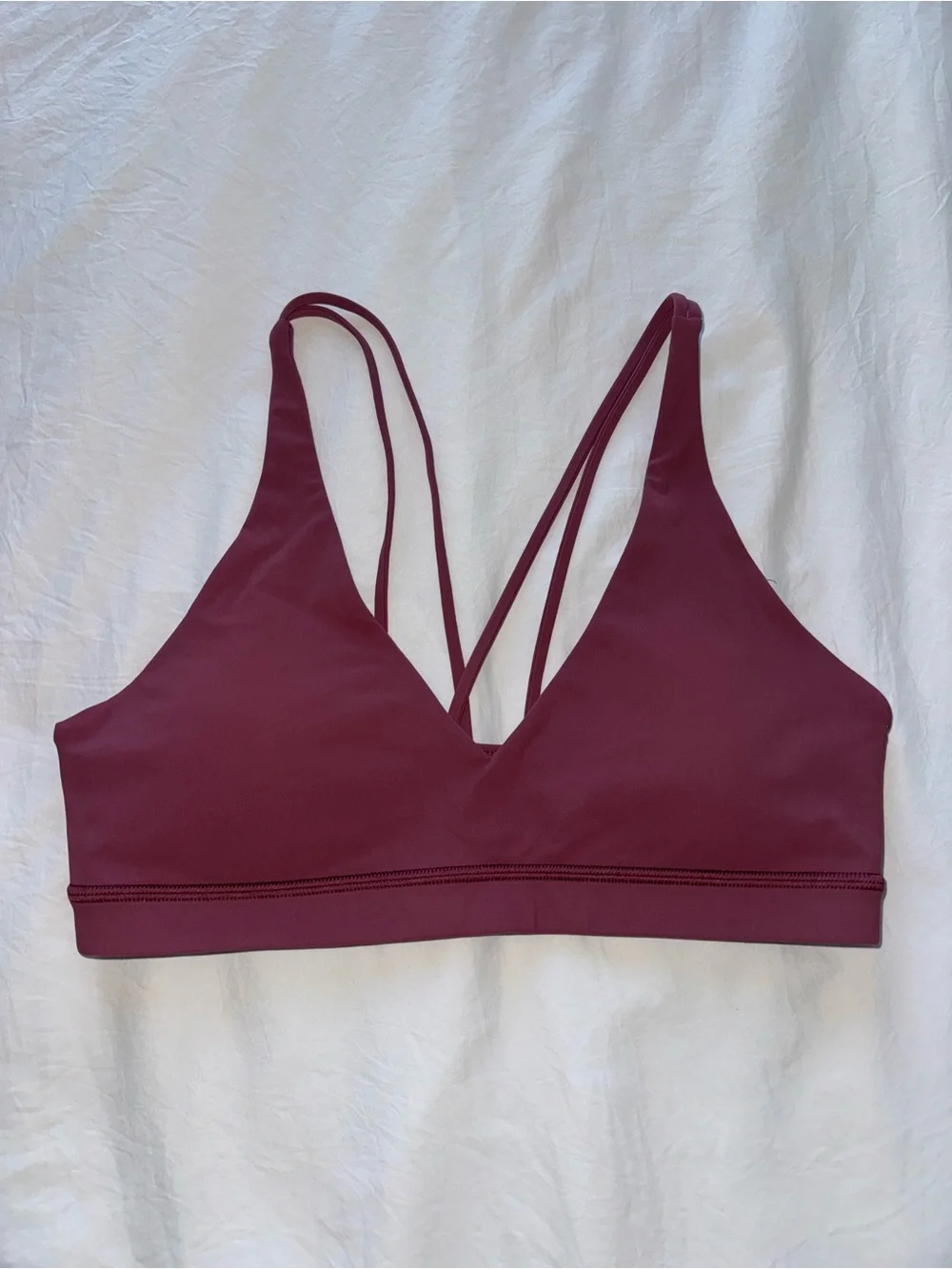 Lululemon strappy sports bra pink